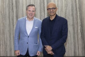 Greg Hicks and Satya Nadella